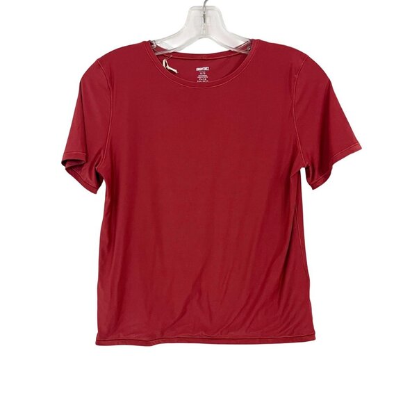 NEW Smoothez by Aerie Red Short Sleeve Crewneck Fitted Tee - Size XL - Picture 1 of 7